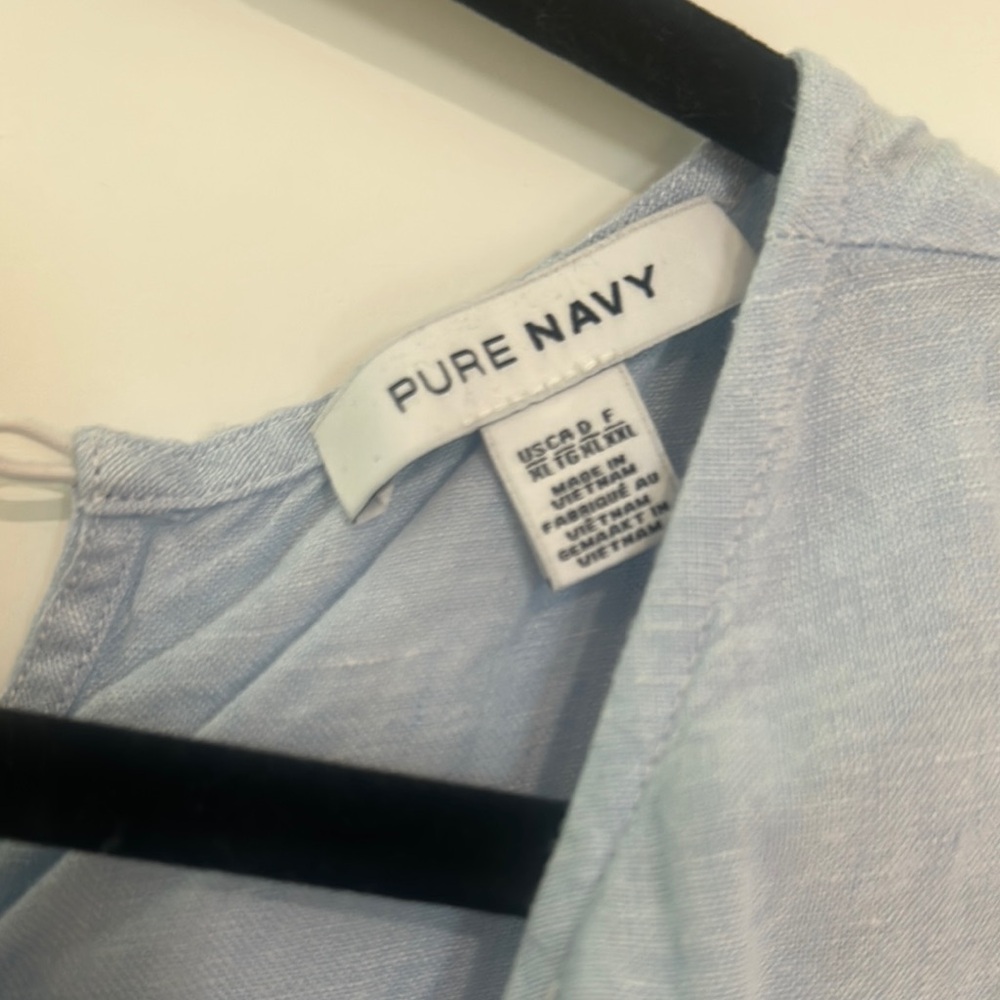 Light Blue Sleeveless Mini Dress - Picture 4 of 5